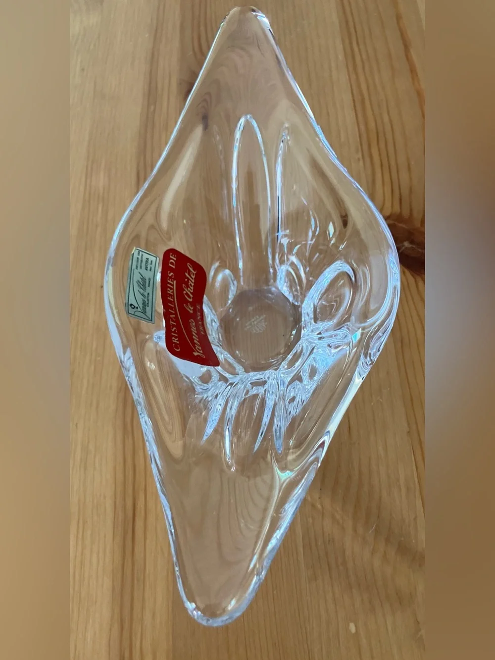EUC Vintage Cristalleries de Vannes le Châtel France Clear Crystal Bowl